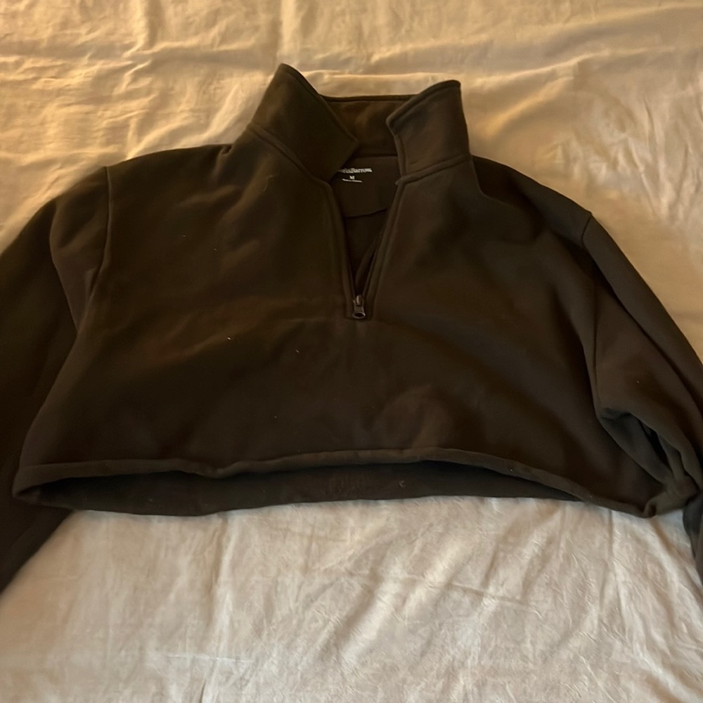 Cropped half zip